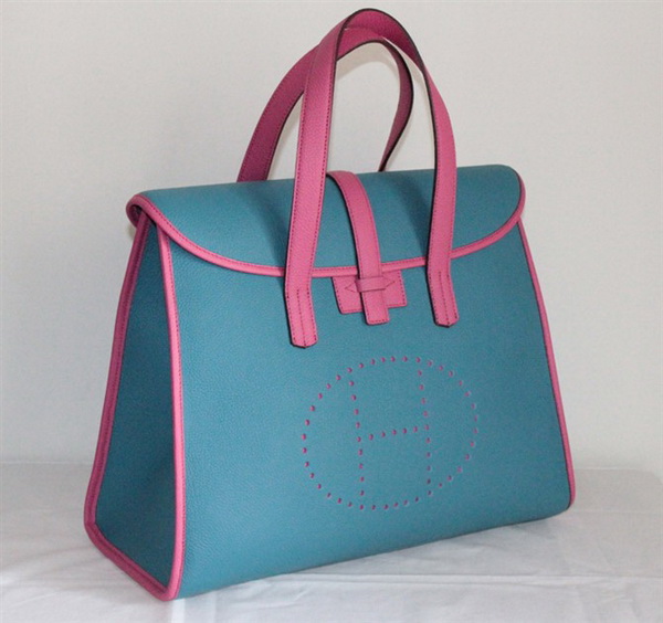 Best Hermes FeuDou Bag Blue 509095